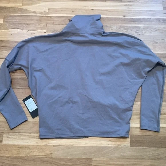 NWT Karma Debi Drop Shoulder Long Sleeve Zip Up Jacket Gray Women’s M - Picture 12 of 13